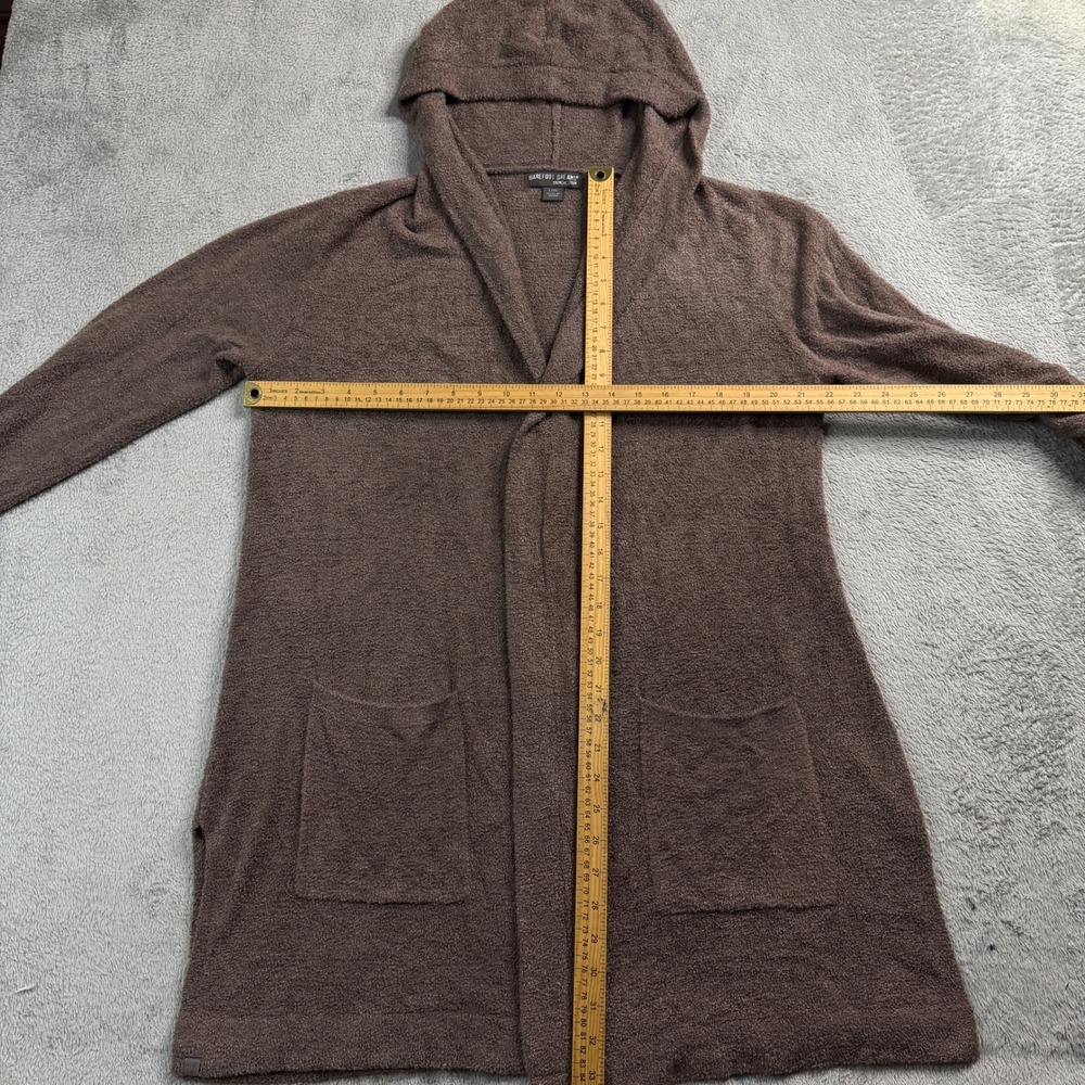 Barefoot Dreams Hooded Open-Front Cardigan - Brown - Picture 7 of 11